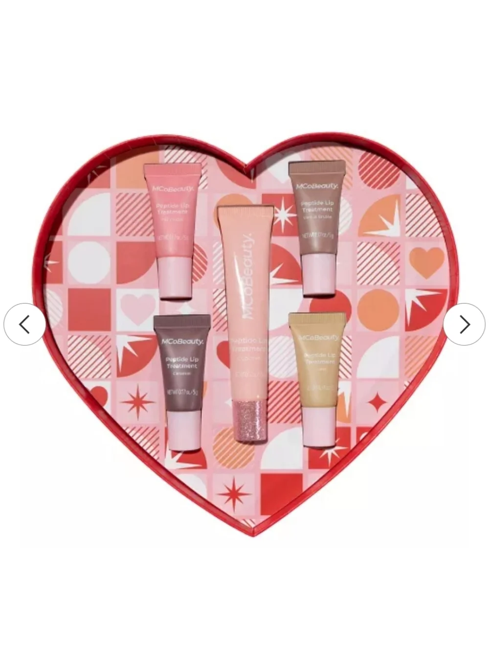 MCoBeauty Peptide Lip Treatment Heart Shape Box - 5pc